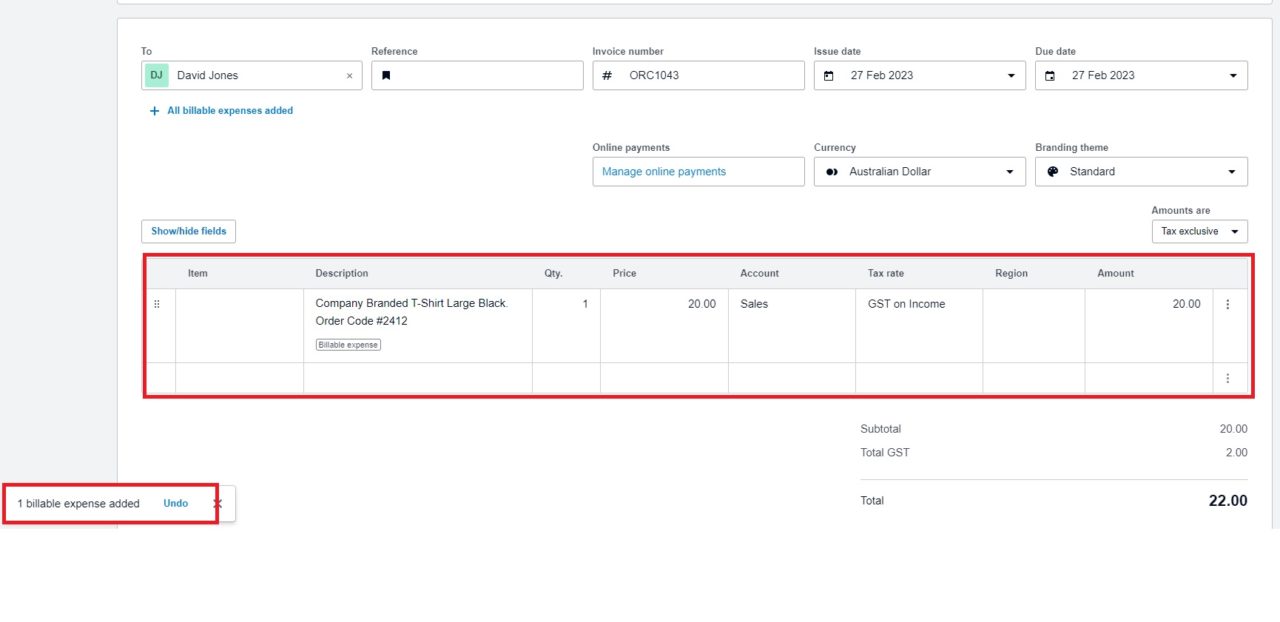Assign Billable Expenses How to Bill Customers for Expenses in Xero